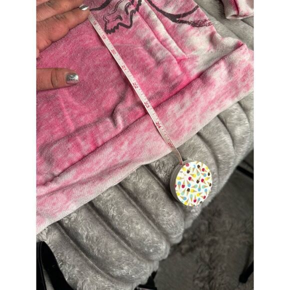 Fox ryders pink shawl collered sweatshirt distressed - Picture 6 of 10